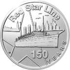 2022 22.85g Belgium Red Star Line 150th Anniversary Silver Coin Proof